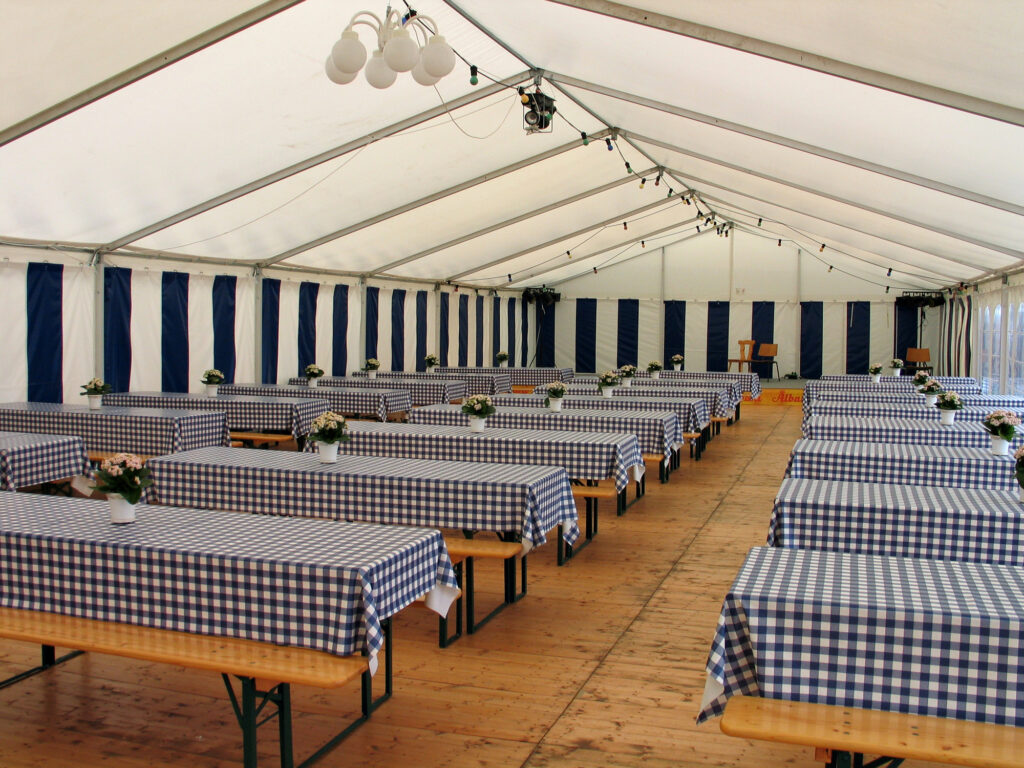 Inside A Party Tent